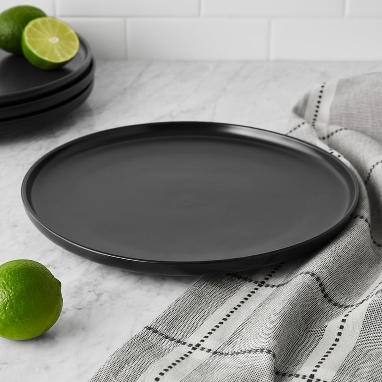 Mainstays Stoneware Dinner Plate 10.39 inch Matte Black for
