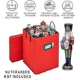 thumbnail image 4 of Nutcracker and Figurine Collectible Storage Box - Stores Up to 9-16-inch Tall Nutcrackers, Ornaments, and More - Holiday Decor Protective Organizer Container with Adjustable Dividers, 4 of 7