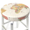 thumbnail image 3 of Naloa Vintage World Map1 Round Bar Stool Cushion Cover 12-14 inch, Fits Kitchen, Office, Restaurant Chairs - 14 inch, 3 of 7