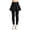 Black, variant on Girls Skirted Athletic Leggings, Kids Stretch High Waist Tennis Dance Sport Trousers Activewear 3-4Y