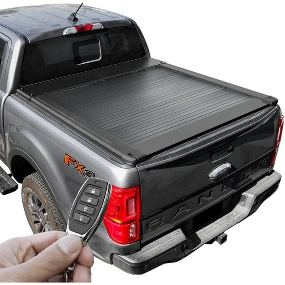 Syneticusa ER Power Retract Hard Tonneau Cover Fits 2019-2023 Ford Ranger 5' (61”) Truck Bed Retractable Waterproof T-Slot Rails