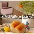 thumbnail image 2 of Pullman Loaf Pan with Lid, 0.99Lb Rectangular Toast Box Mold, 8.4 x 4.7 x 4.3-Inch Nonstick Bough Box for Homemade Bread Baking (Champagne Gold), 2 of 6
