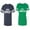 Men Navy / Women Green, variant on Prince & Princess Matching Couple Cotton Jerseys (Men Navy / Women Green) (Men XL / Women XL)