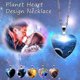 thumbnail image 1 of XWSHYW Collares Colgantes Collar con Colgante En Forma de Corazón Del Universo de Cristal de La Galaxia Del Sistema Solar., 1 of 7