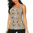 thumbnail image 1 of Balery Cute Dog Camiseta sin mangas estampada ligera para mujer, tops de entrenamiento sin mangas, camisetas de yoga transpirables de secado rápido.-Small, 1 of 7