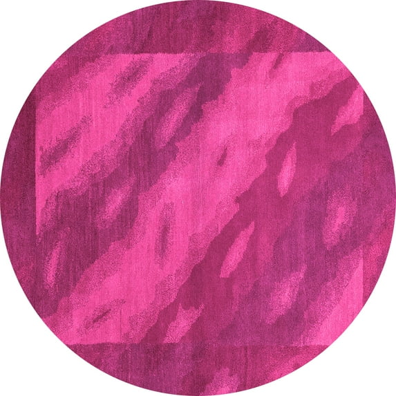 Ahgly Company Indoor Round Animal Pink Modern Area Rugs, 8' Round