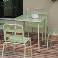 thumbnail image 6 of LiviNest Sera Square Outdoor Table: Metal Waterproof Patio Furniture - Compact 27.56 Inch Antique Green Balcony Desk for Urban Creative Workspace & Courtyard Dining, 6 of 6