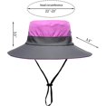 thumbnail image 6 of Dalrosia Womens Ponytail Wide Brim Sun Hat Packable UV Protection Beach Cap for Fishing & Hiking, 6 of 8