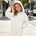 thumbnail image 2 of Gerichy Toddler Girls Boys Hoodie Sweatshirt Kids Solid Color Long Sleeve Pullover Tops with Pocket 3T-14T, 2 of 6