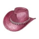 thumbnail image 5 of Sombrero de vaquero elegante y brillante, gorra de ala ancha para conciertos, fiestas y juegos de rol. Rosa, 5 of 9