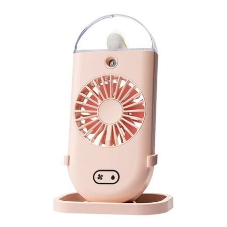 

Handheld Spray Fan Portable Rechargeable USB Humidifier Small Fan Pink