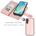 thumbnail image 5 of For Samsung Galaxy A16 5G Wallet Case with Credit Card Holder for Women Men, Flip PU Leather Wallet Phone Case for Galaxy A16, Tekcoo Detachable Magnetic Kickstand Cover with Wrist Strap, Rose Gold, 5 of 8