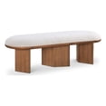 thumbnail image 1 of Meridian Furniture Wilshire Cream Boucle Fabric Bench, 1 of 17