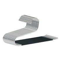 Unique Bargains Metal Clothes Hangers Open Ended Non Slip Hangers 10 Pcs Black