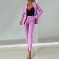 thumbnail image 2 of Blazer Pants Set for Women, 2 Piece Business Suit Lapel Button Coat Slim Fitting Business Office Work Blazer Pants Outfits Sets for Women Clothing Two Piece Dressy XL, 2 of 8