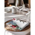 thumbnail image 6 of Blue Grey Snowman Christmas Cloth Napkins Set of 6 Reusable Dinner Napkins, Xmas Snowflake Birds Berry Winter Cocktail Napkin Washable Table Napkins for Wedding/Holiday Party/Baby Shower 20"x20", 6 of 7
