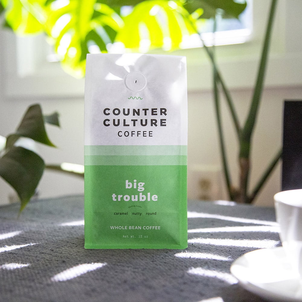 Counter Culture Coffee Big Trouble Blend, Medium Dark Roast, Whole Bean Coffee, 12 oz