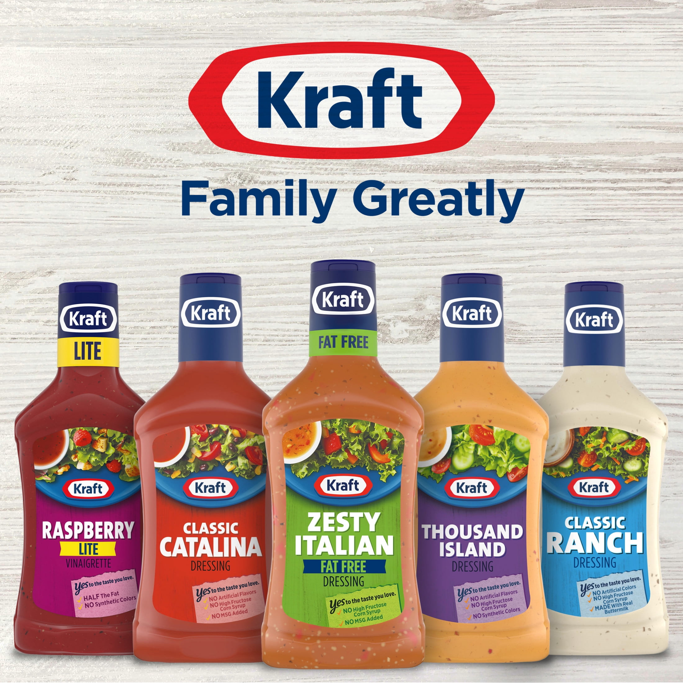 Kraft Zesty Italian Fat Free Dressing, 16 fl oz Bottle