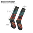thumbnail image 2 of Daiia Sports Socks Colorful Reptile And Leaves Printed Novelty Crew Socks for Men Women Knee High Socks Cotton Socks Soft & Breathable Support Unisex Socks, 2 of 9