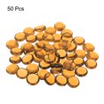 thumbnail image 3 of Uxcell Decorative Flat Glass Marbles 17-19mm Rock Vase Filler Light Amber, 50Pcs, 3 of 5