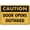 Warning Sign 1, variant on Caution Do Not Lean On Rail Sign 8"x12", Aluminum Tin Warning Signs for Home Outdoor Garden, High Visibility Safety Sign for Balcony
