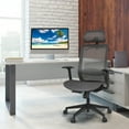 thumbnail image 4 of Gymax High Back Mesh Office Chair Swivel Executive Chair w/ Lumbar Support Grey, 4 of 10