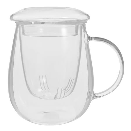 

Glass Tea Mug Tea Filtering Cup Tea Brewing Cup Thick Glass Cup Tea Making Cup for Home Office