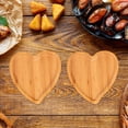 thumbnail image 1 of LOLIPPYY Desert Plate Heart Shaped Bamboo Wooden Salad Tray 2 Pcs, 1 of 6