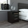 thumbnail image 4 of TUHOME Eter Nightstand End Table with 2 Drawers for Bedroom, Black, 4 of 7