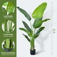 thumbnail image 3 of Bird of Paradise Artificial Plant 6 ft, Banana Leaf Plant, Tall Fake Palm Tree Faux Plants Indoor for Home Office Wedding Decor (72", 1 Pack), 3 of 8