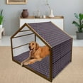 thumbnail image 2 of Valentine's Day Pet House, Romantic Colorful Hearts Love Happiness Theme Valentine's Day Illustration, Outdoor & Indoor Portable Dog Kennel with Pillow and Cover, 5 Sizes, Multicolor, by Ambesonne, 2 of 4