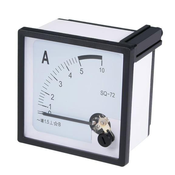Unique Bargains AC 0-5A Analog Panel Ammeter Gauge Ampere Current Meter SQ-72 1.5 Error Margin