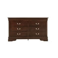 thumbnail image 3 of Glory Furniture Louis Phillipe 6 Drawer Dresser in Cappuccino, 3 of 7