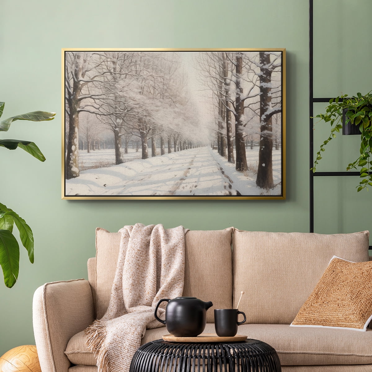 Vintage Landscape-XIII By Wexford Home Framed in Gold Wood Gallery Wrapped Canvas 27 in. x 41 in.