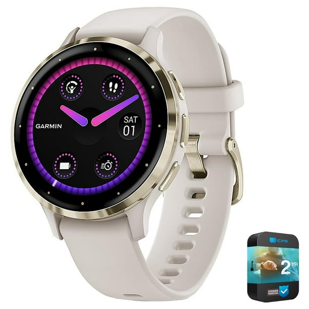 Reloj inteligente Garmin Venu 3S Health Fitness GPS de 41 mm, acero dorado