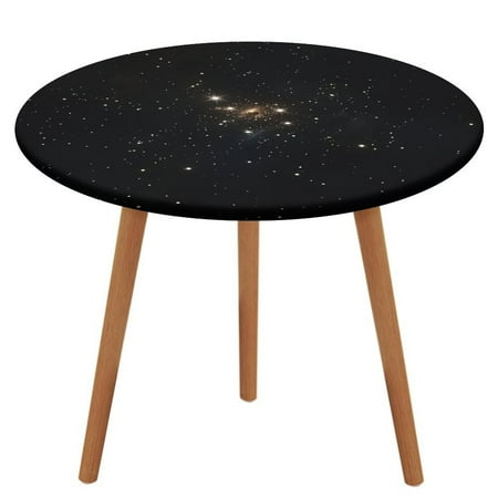 

ZHANGS Pluto Celestial Wonder 1208 Round Table Cover Stain-Resistant Fitted Tablecloth Oil-Proof Wipeable Elastic Table Cover Waterproof Table Cloth for Halloween Thanksgiving Christmas