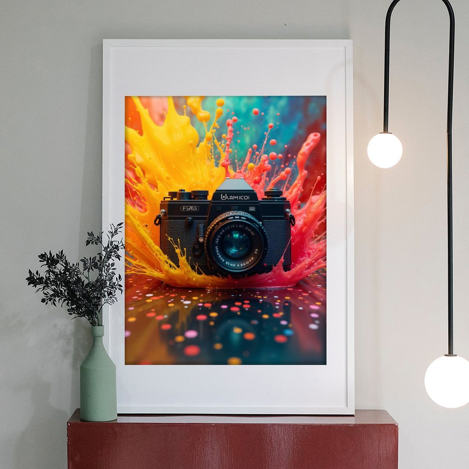 Diamond Art Kits for Adults - 5d Retro Camera Splash Artistry Diamond Painting for Adults, Diamond Art for Adults Beginners, Diamond Painting Kits for Adults for Home Wall Decor