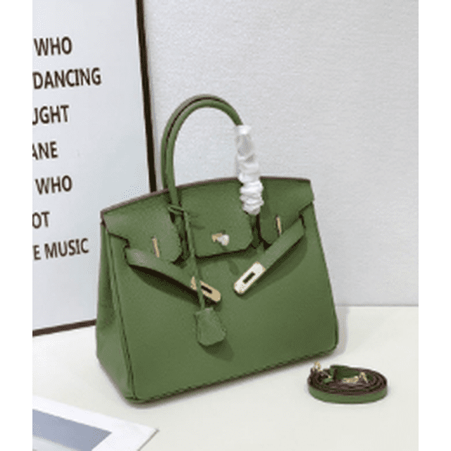 Nuevo hombro del bolso de gran capacidad de cierre, bolsos ligeros de diseño de cuero (30cm de oliva)
