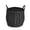 Black, variant on Round Cone Resin Woven Basket with Handles, 16" x 16" x 10.5", Chocolate Brown, for Clothes, Towels, Toys, and Magazine Storage