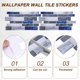 thumbnail image 4 of Uxcell 10Pcs Azulejos para Salpicaduras Autoadhesivos 9.4" x 4.7" Textura de Mármol 3D para Cocina Baño Dormitorio, Azul Mar Gris, 4 of 7