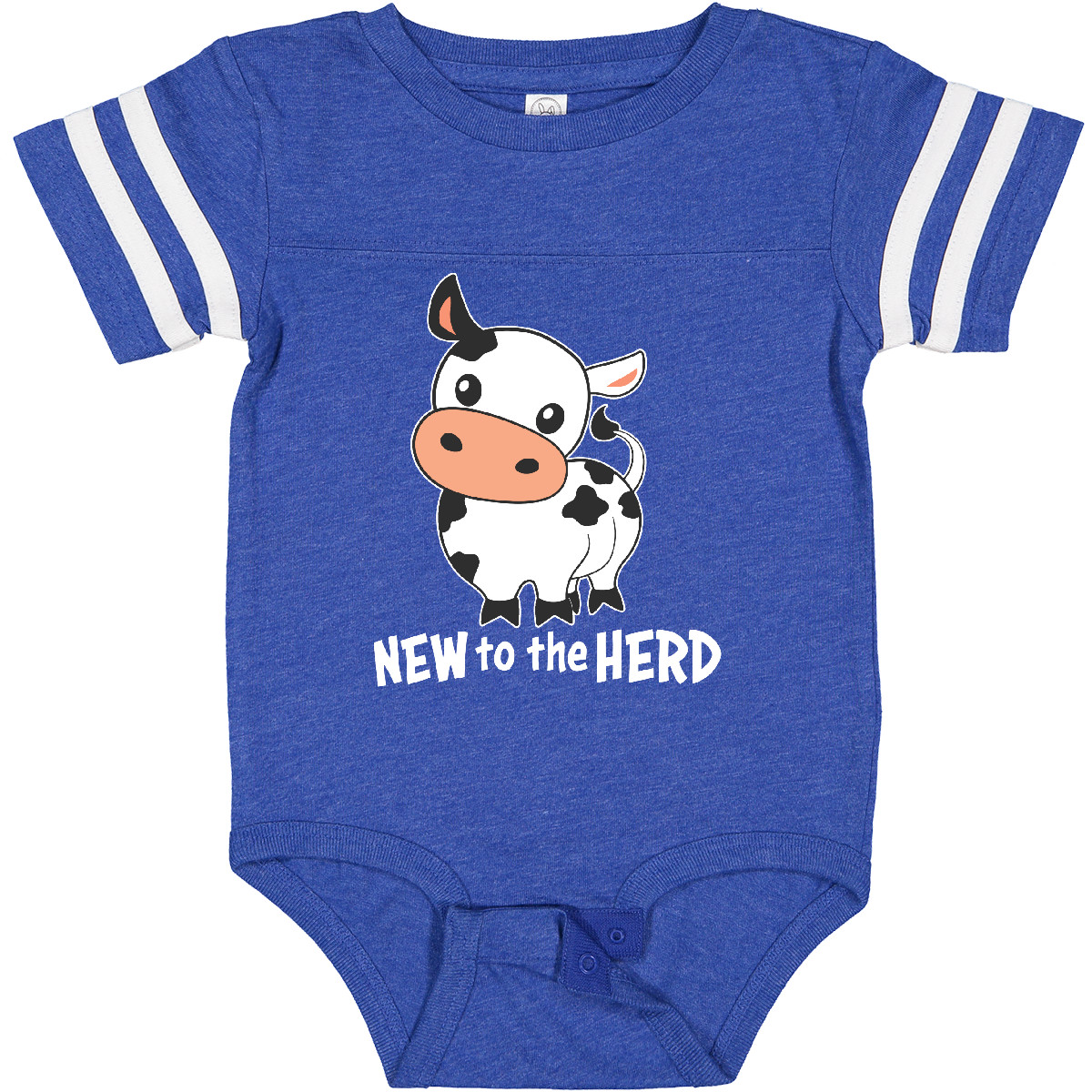 Inktastic New to the Herd Cute Cow Boys or Girls Baby Bodysuit