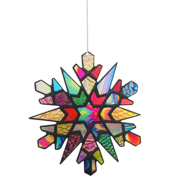 Cartel de corona bendecida de abeja colgante grande acrílico teñido geometría sagrada teñido Suncatcher decoraciones colgantes para interiores y exteriores Wmkox8yii gf5986