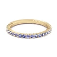 thumbnail image 2 of Mooneye 0.60 Ct Tanzanite 925 Sterling Silver Gold Vermeil Stacking Eternity Women Wedding Ring, 2 of 3