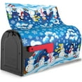 thumbnail image 4 of Cute Snowmen Winter Snowflakes Landscape Mailbox Cover Magnetic Mailbox Wraps Post Box Cover Décor 21x18 in, 4 of 7