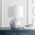 thumbnail image 4 of Safavieh Lighting Collection Nikki White Shell 23-inch Bedroom Living Room Home Office Desk Nightstand Table Lamp (LED Bulb Included), 4 of 5