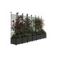 thumbnail image 1 of 7-piece plastic plant box con metal trellis - raised garden cama para climbing plants, ideal para para outdoor use, patio, balcony, o backyard, 1 of 7