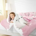 thumbnail image 4 of jejeloiu Cute Christmas Snowmen Bedding Comforter Set,Happy New Year Twin Comforter Sets,Pink White Snowflake Bedding Set For Girls,Microfiber Bedroom Decor Reversible,2 Pieces, 4 of 8