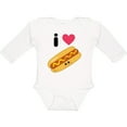thumbnail image 3 of Inktastic I Love Hot Dogs Boys or Girls Long Sleeve Baby Bodysuit, 3 of 5