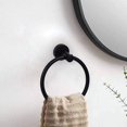thumbnail image 6 of Matte Black Towel Ring for Bathroom Stainless Steel Rustproof Modern Hand Towel Holder Hangers Round Wall Mount Bath Hardware Set with Installation Accessories and Instructions, 6 of 7