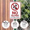 thumbnail image 4 of No Glass in Pool Area Pool Sign,, 4 of 8